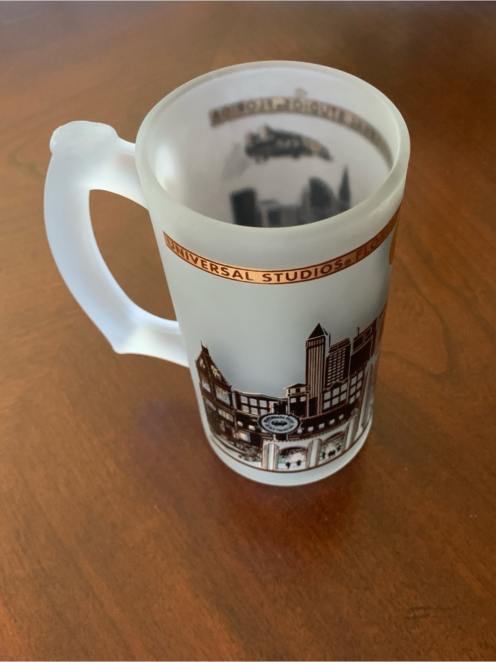 Vintage Universal Studios Florida 22K Frosted Glass Mug
